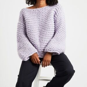 Dream’In Jumper by Wool And The Gang Chunky Knit Sweater Soft Lavender colour